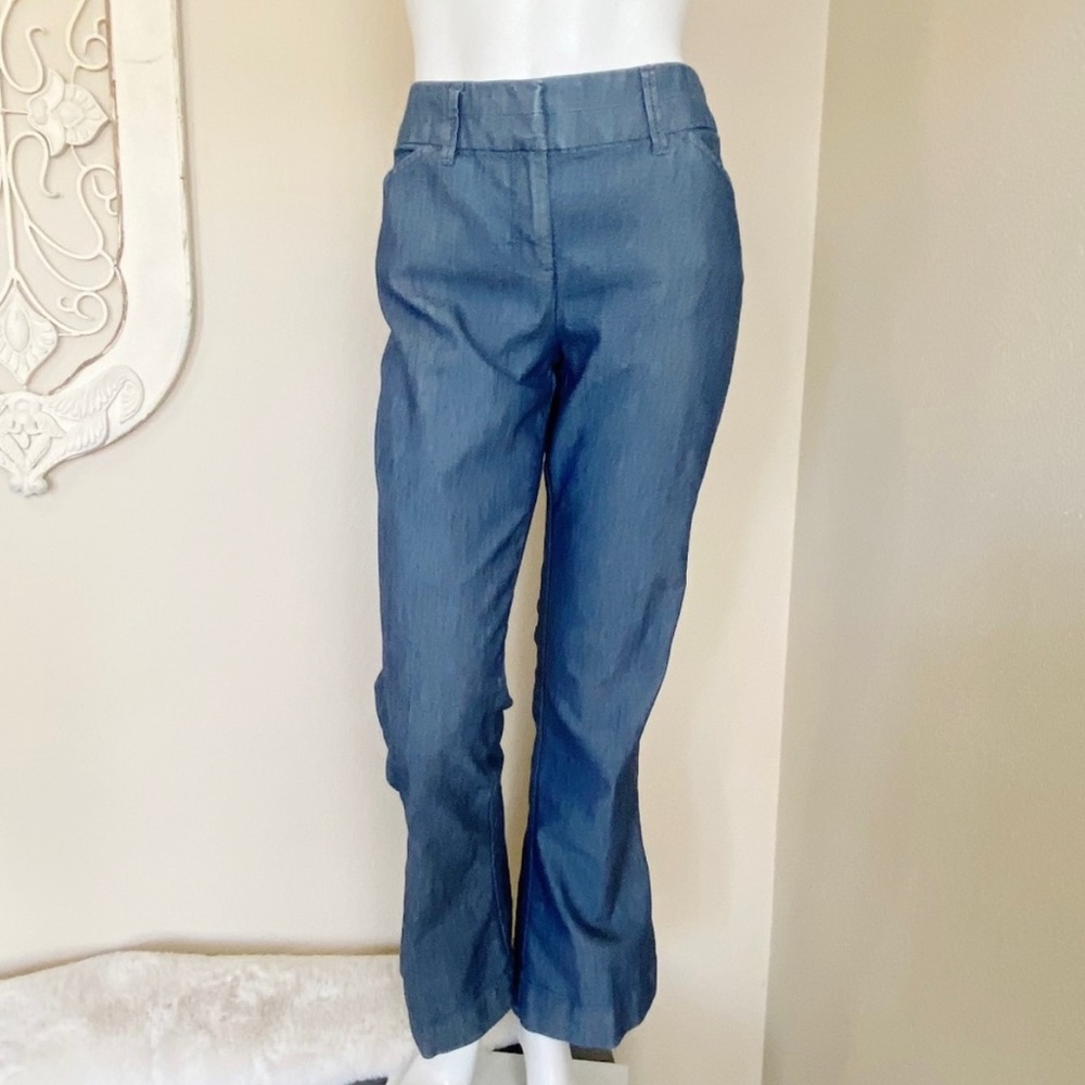 The Limited | Womens Blue Denim Fit & Flare 312 Trouser Pants | Size: 10